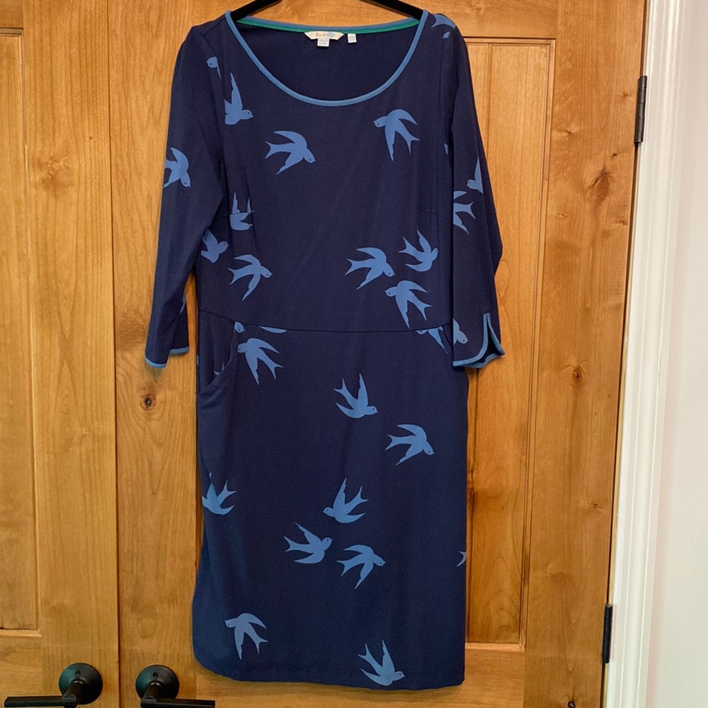 Boden Jessie Jersey Bird Dress